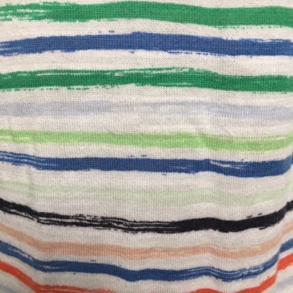 Talbots // Rainbow Striped Elbow Length Sweater size small petite MAR2 - Picture 4 of 8